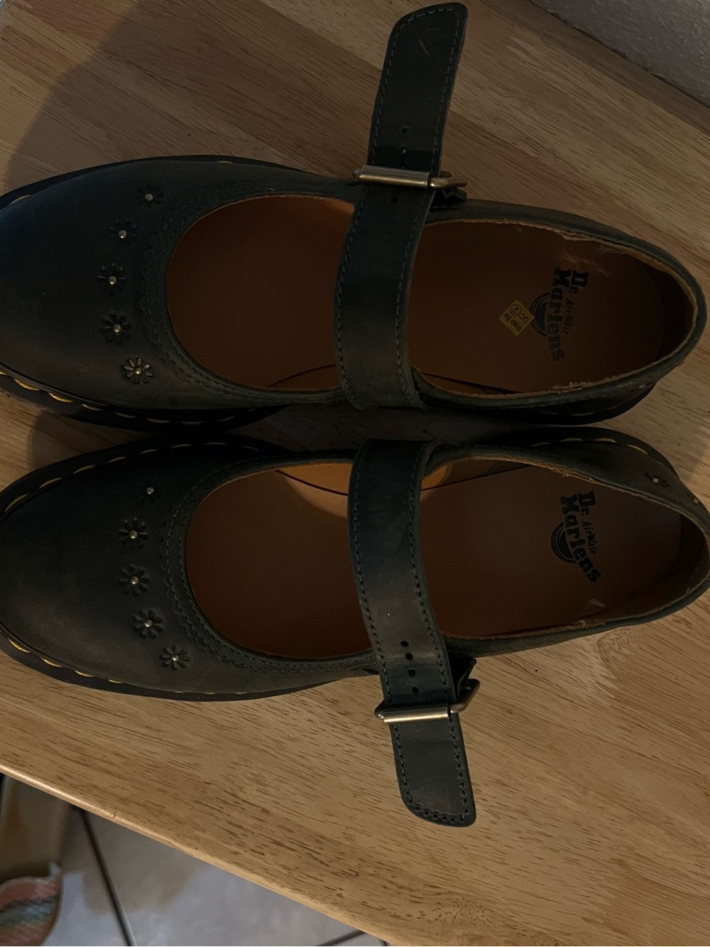Dr. Martens Mary Jane Shoes in Dark Green